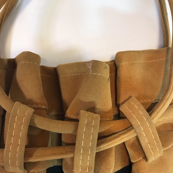 Lori Original Vintage 70’s Hobo Bag Black Gold - Picture 7 of 7